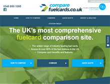 Tablet Screenshot of comparefuelcards.co.uk